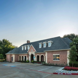 Clubhouse exterior facade daytime view