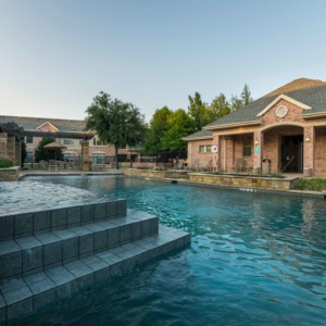 Daytime alternative view of second pool at Villas