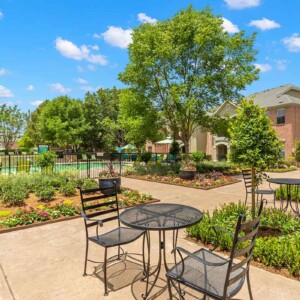 calm seating area on patio