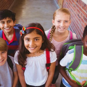 happy kids at school