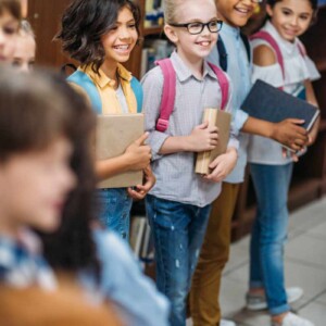 happy kids at school
