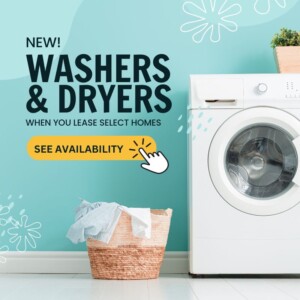 washers and dryers in select homes